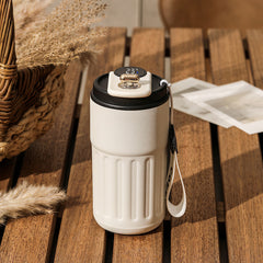 Smart Digital Thermal Bottle Portable Coffee Mug Stainless Steel Water Bottle In-Car Insulated Cup Keep Cold Vacuum Flasks 450ml The Muse