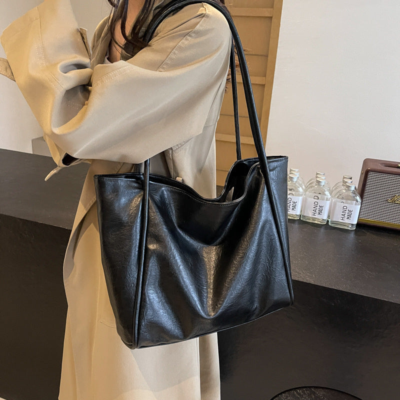 Commuter Totes PU Leather Shoulder Bag - Muselune
