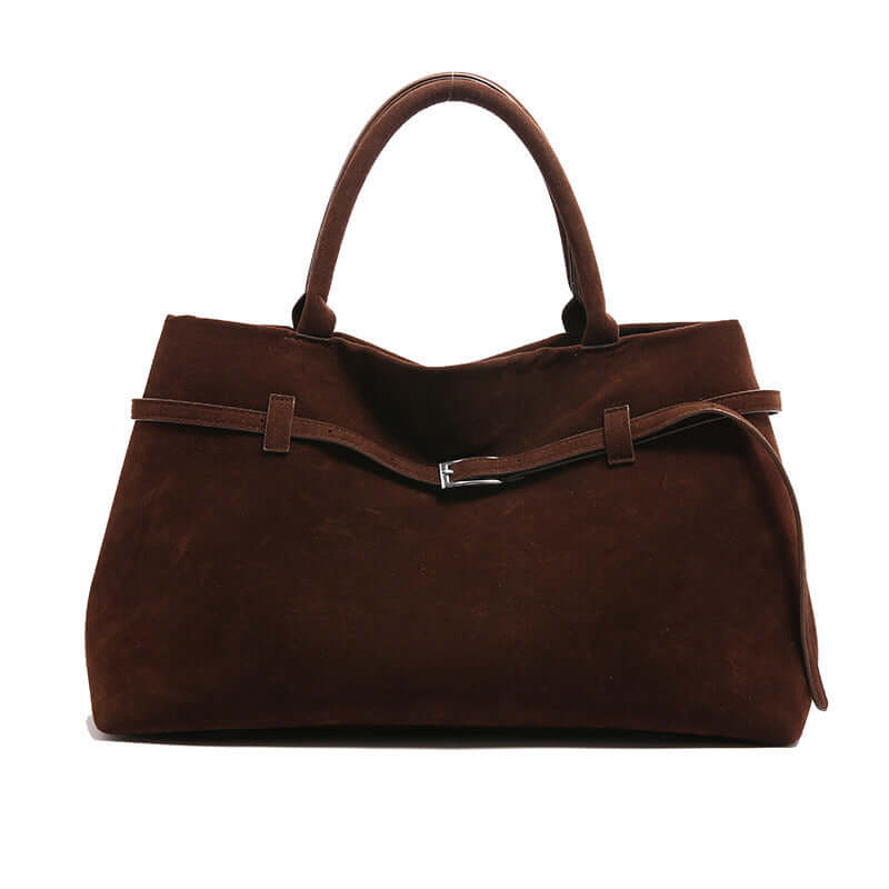 2025 Hot Sale Decorative Design Solid Faux Suede Handbag Large Capacity Casual Tote Bags For Women Tote Design Portable Shoulder Bag - Muselune