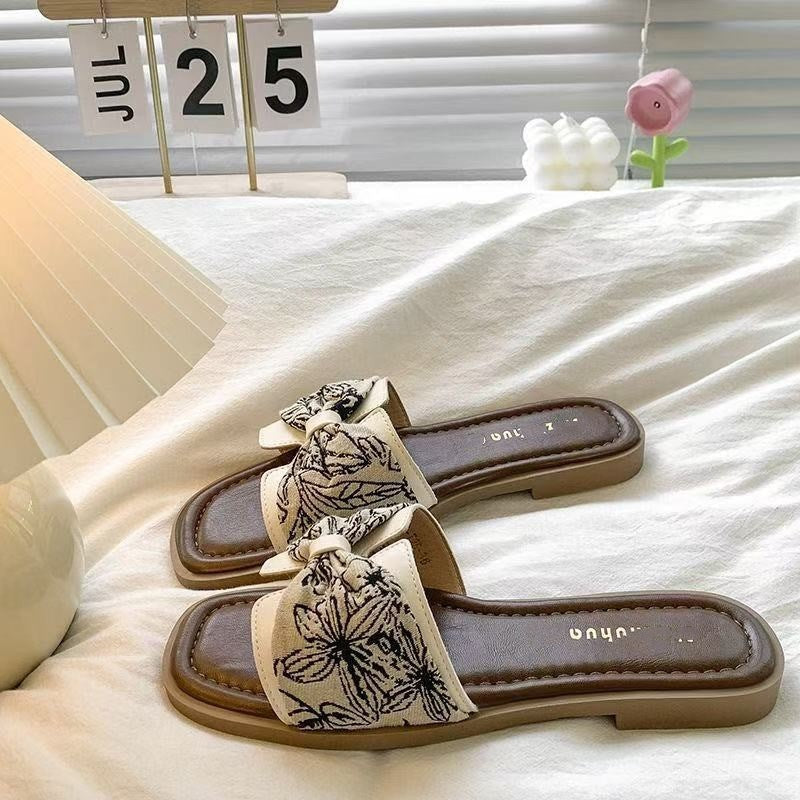 French  National Flat Outdoor Comfortable Slippers The Muse