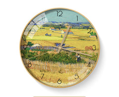 Van Gogh's Famous Painting, Harvest, Starry Sky, Silent Cartoon Clock The Muse