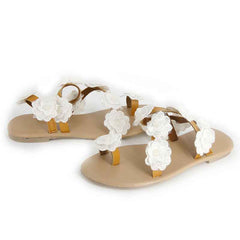 Summer PU Sandals | Floral Toe Design Large Size - Muselune