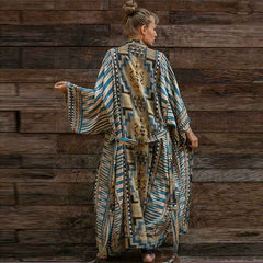 Cotton Beach Cover-Up – Printed Kaftan Tunic for Summer Swimwea - Muselune