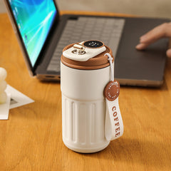 Smart Digital Thermal Bottle Portable Coffee Mug Stainless Steel Water Bottle In-Car Insulated Cup Keep Cold Vacuum Flasks 450ml The Muse