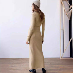 Zontroldy Women's Long-sleeve Shirt Split Dress Suit - Muselune