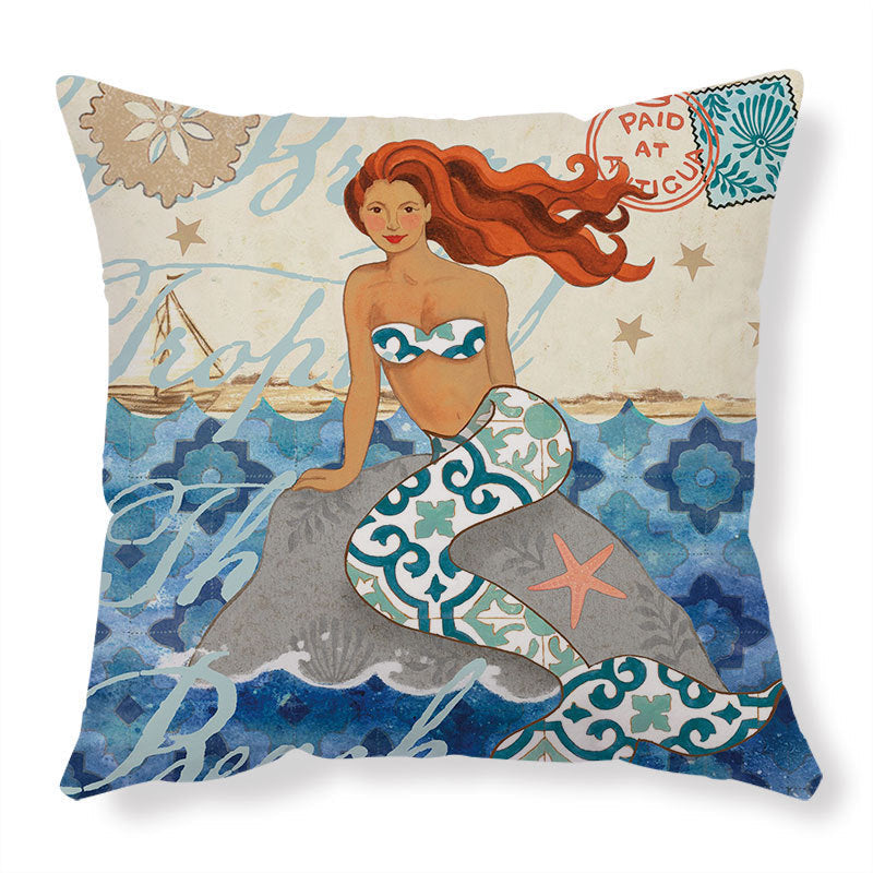 Ocean-Inspired Pillow Covers – Sea Turtle Print - Muselune