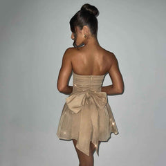 Tube Chic Off-Neck Top Lace Dresses - Muselune