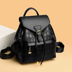 Versatile Functionality Casual PU Leather Backpack