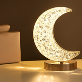 Crystal Moon Touch Night Light - Elegant Dimming Lamp - Muselune