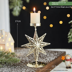 Romantic Christmas Wrought Iron Candlestick Candle Tray Decoration The Muse