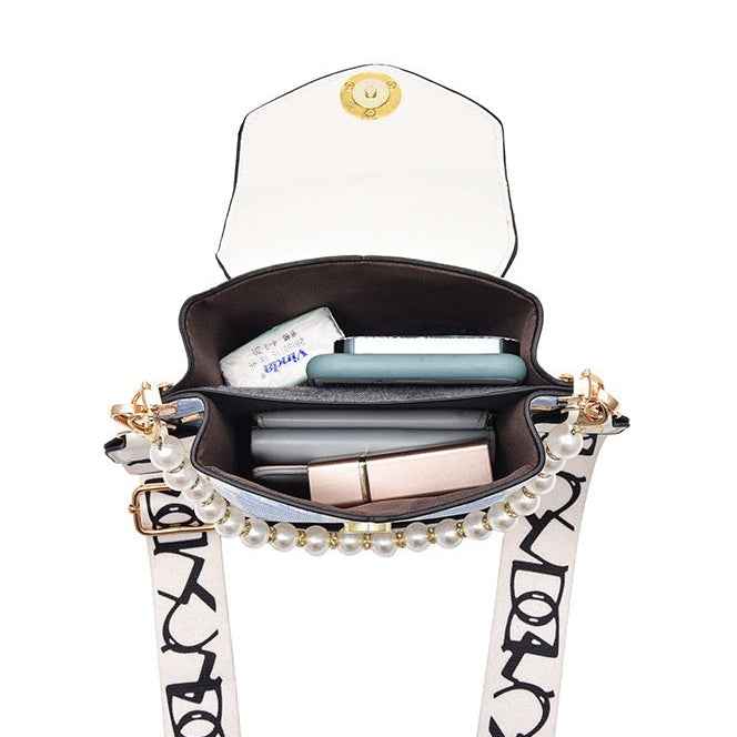 Pearl Chain Crossbody Bag – Cute Classic Shoulder Wallet - Muselune