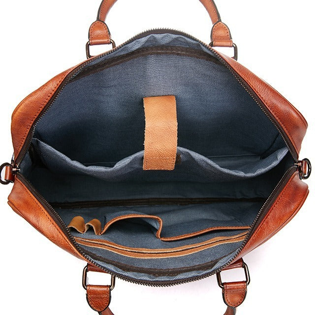 Skeleton-skin Genuine Leather High-grade Briefcase - Muselune