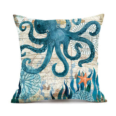 Ocean-Inspired Pillow Covers – Sea Turtle Print - Muselune