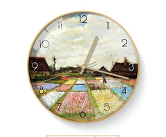 Van Gogh's Famous Painting, Harvest, Starry Sky, Silent Cartoon Clock The Muse