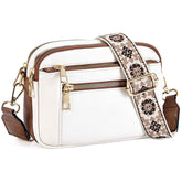Triple-Zip Crossbody Bag