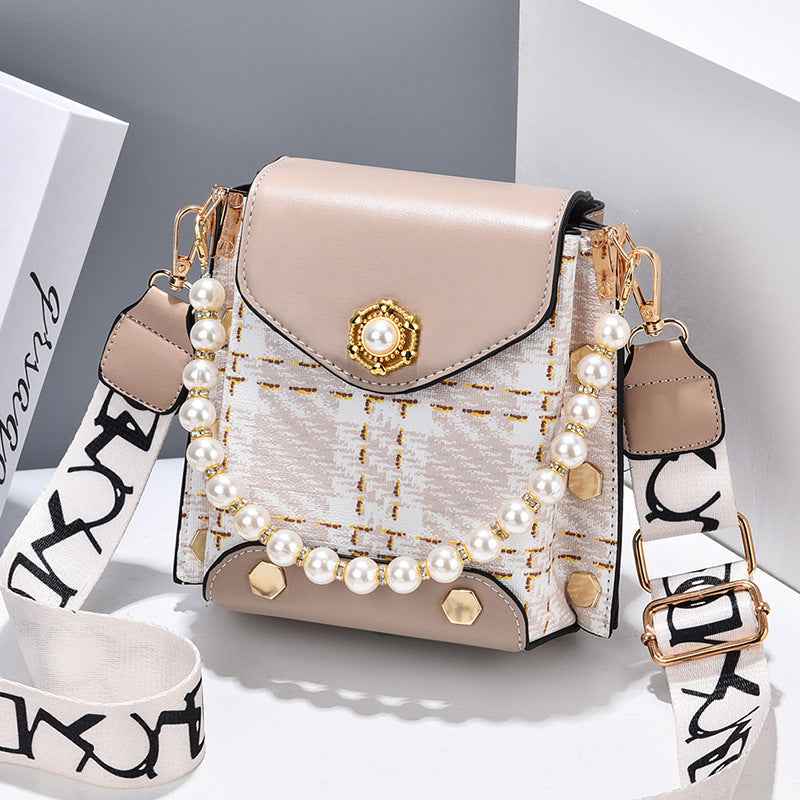 Pearl Chain Crossbody Bag – Cute Classic Shoulder Wallet - Muselune