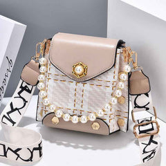Pearl Chain Crossbody Bag – Cute Classic Shoulder Wallet - Muselune