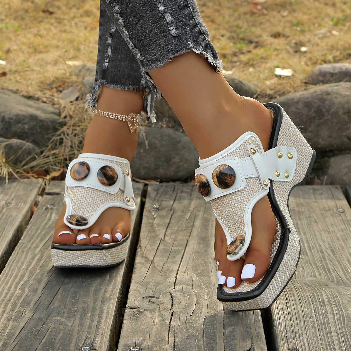Plus Size Flip-toe Wedge Sandals The Muse