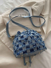 Demin Large Capacity Shoulder Bucket Bag