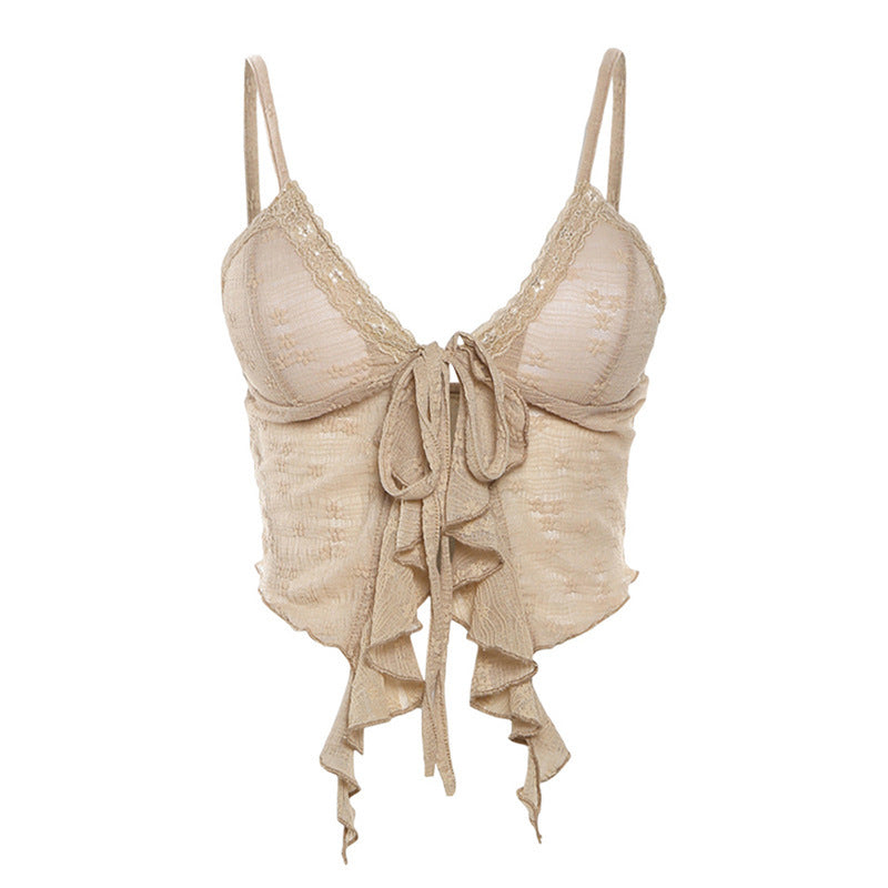 Flower Lace Suspender Top - Muselune