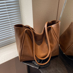 Commuter Totes PU Leather Shoulder Bag - Muselune