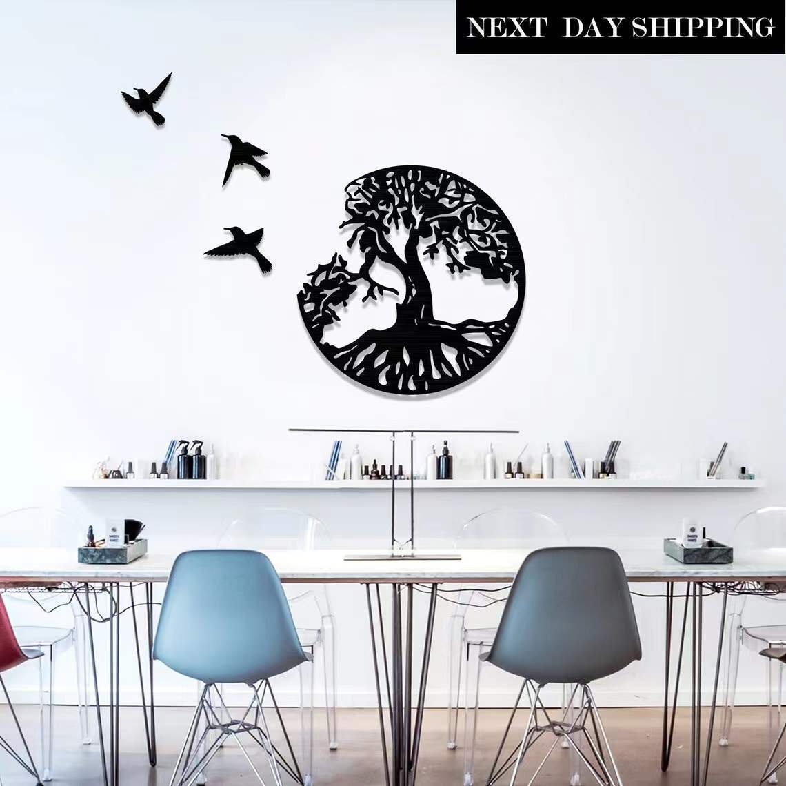 Decorative Iron Bird Flying Art Wall - Muselune