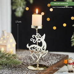 Romantic Christmas Wrought Iron Candlestick Candle Tray Decoration The Muse