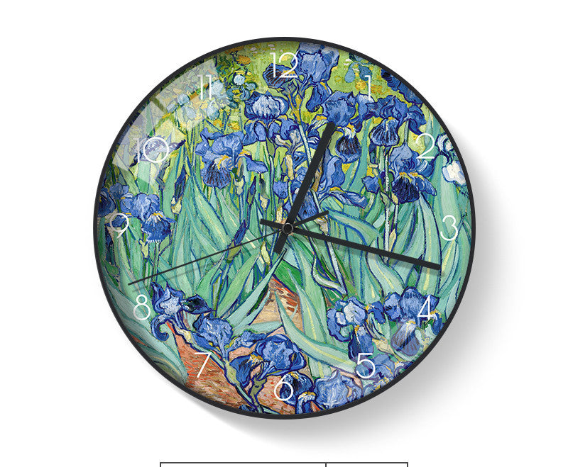 Van Gogh's Famous Painting, Harvest, Starry Sky, Silent Cartoon Clock The Muse
