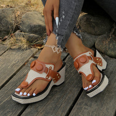 Plus Size Flip-toe Wedge Sandals The Muse