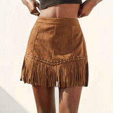 Vacation Style Tassel Skirt - Muselune