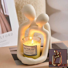 Heartwarming Loving Couple Timeless Sculpture Nightstands