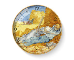 Van Gogh's Famous Painting, Harvest, Starry Sky, Silent Cartoon Clock The Muse