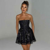 Tube Chic Off-Neck Top Lace Dresses - Muselune