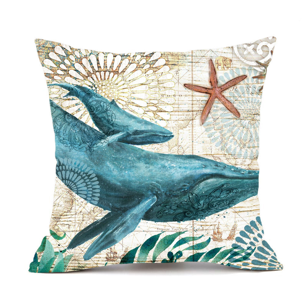 Ocean-Inspired Pillow Covers – Sea Turtle Print - Muselune