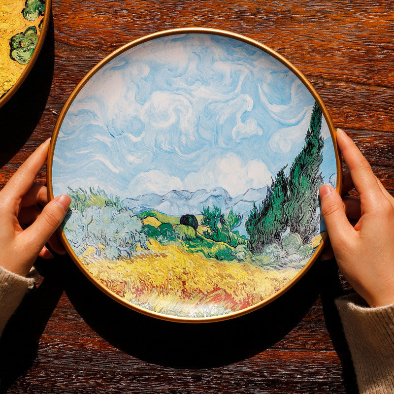 Vincent Van Gogh's Oil Painting Decorative Plates Ceramic Ornaments The Muse