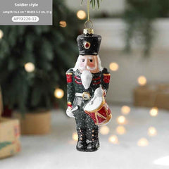 Christmas Tree Painted Plastic Decorations Pendant