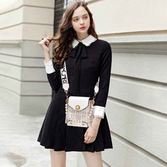 Pearl Chain Crossbody Bag – Cute Classic Shoulder Wallet - Muselune