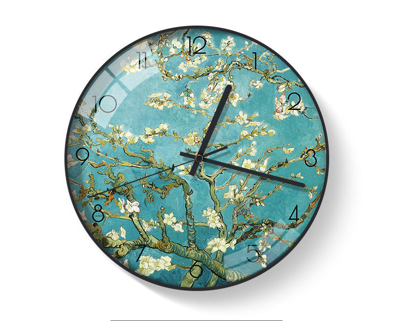 Van Gogh's Famous Painting, Harvest, Starry Sky, Silent Cartoon Clock The Muse