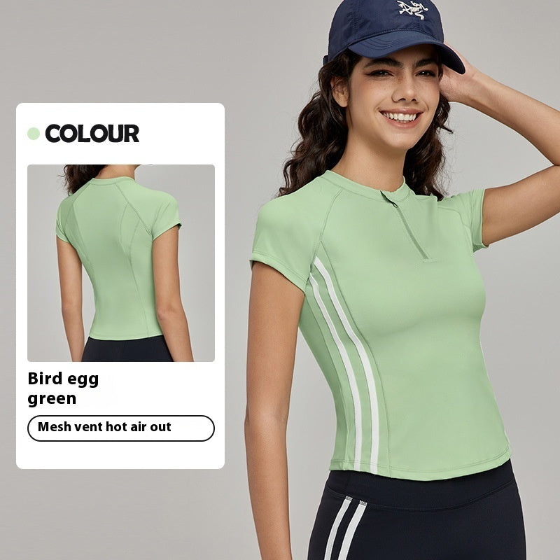 Yoga Clothes Short-sleeved Top High-grade Summer Slim Fit - Muselune