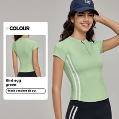 Yoga Clothes Short-sleeved Top High-grade Summer Slim Fit - Muselune