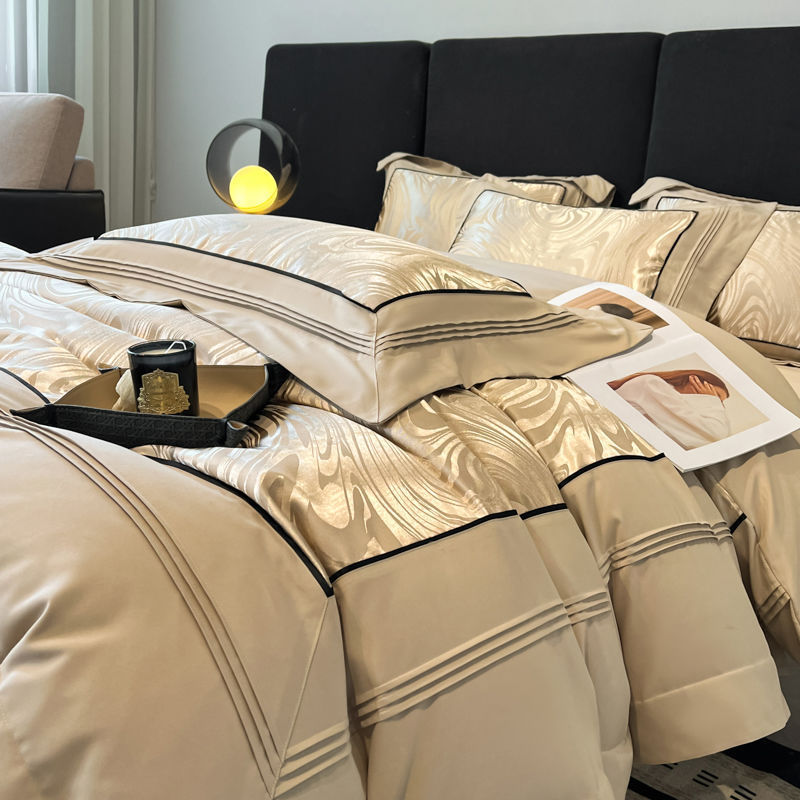 Light Luxury High-grade Yarn-dyed Four-piece Jacquard Beddings - Muselune