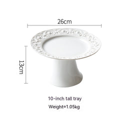Hollow Relief Plate Afternoon Tea Tableware Dessert Plate Western Cuisine Plate Dim Sum Plate West Point Plate Muselune