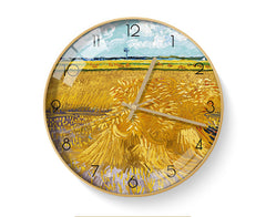 Van Gogh's Famous Painting, Harvest, Starry Sky, Silent Cartoon Clock The Muse