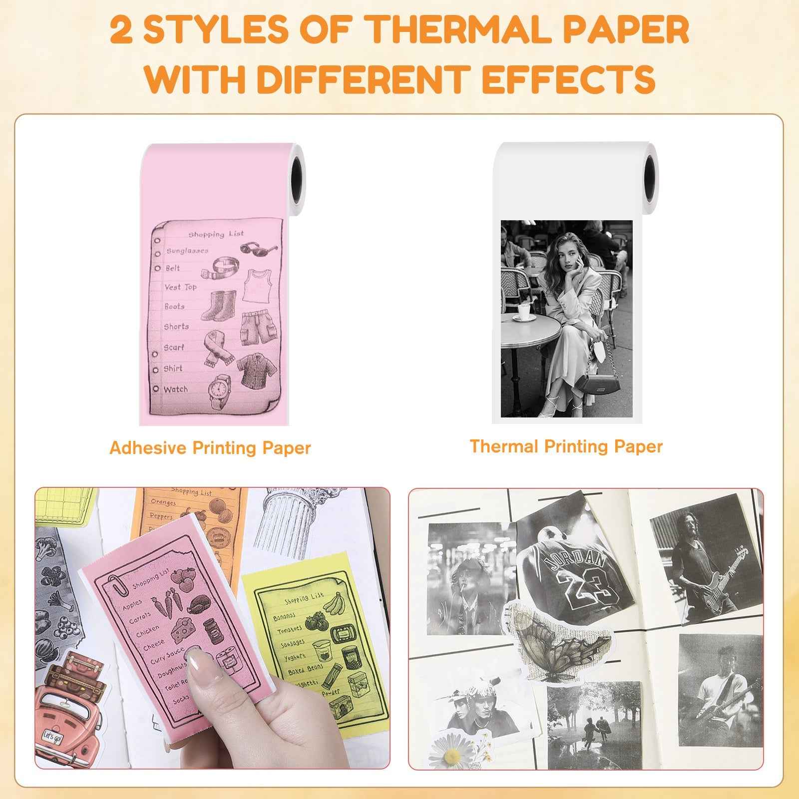 Bluetooth Thermal Mini Printer – Inkless, Stickers, DIY, Portable - Muselune