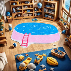 Cute Swimming Pool Soft Cashmere Floor Mat The Muse