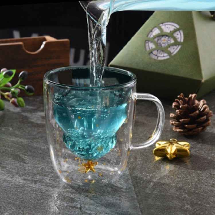 Double Heat Resistant Glass Christmas Tree Coffee Cup