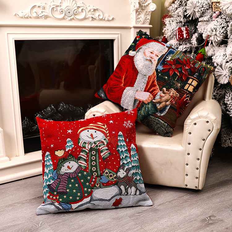 Christmas Square Pillow Cover