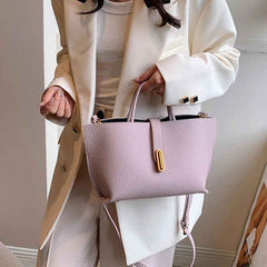 Litchi Pattern Shoulder Bag