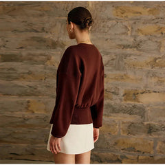 New V-neck Button Cardigan Fashion Knitted Sweater Muselune