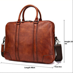 Skeleton-skin Leather Briefcase - High-Grade Genuine Leather for Professionals The Muse